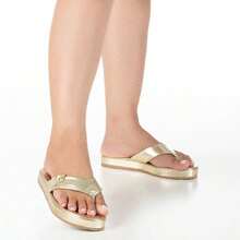Golden Beach Flip Flops Fresh Finger Non-Slip Delicate - 金色 - 查看 1
