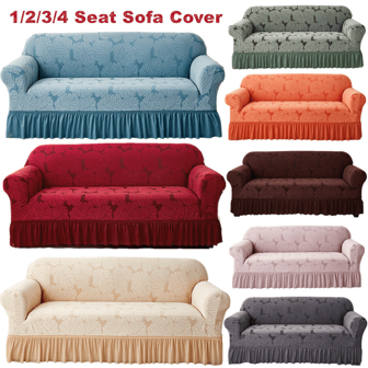 1PC Autumn Winter Skirt-Style Leaves Sofa Cover Slipcover Universal Anti-Slip Breathable Elastic 1/2/3/4 Seat - 1 Seat :Suitable For Sofas 90-125cm(35.43-49.21in) Long / 2 Seat :Suitable For Sofas 145-170cm(57.1-66.93in) Long / 3 Seat :Suitable For Sofas 190-210cm(74.8-82.68in) Long / 4 Seat :Suitable For Sofas 235-280cm(92.52-110.24in) Long