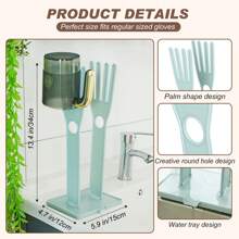 1 pieza Soporte para guantes de cocina, Estante de secado de guantes, Escurridor de plástico para guantes de goma, Colgador de guantes, Estante para fregadero, Organizador de bolsas de alimentos, Regalo del Día de la Madre, en color rosa y azul