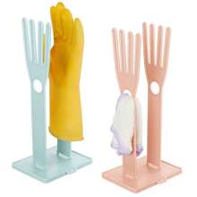 1 pieza Soporte para guantes de cocina, Estante de secado de guantes, Escurridor de plástico para guantes de goma, Colgador de guantes, Estante para fregadero, Organizador de bolsas de alimentos, Regalo del Día de la Madre, en color rosa y azul