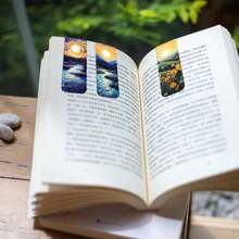 12 Space Moon Magnetic Bookmarks, Galaxy Bookmarks, Starry Sky Clip Style Bookmarks, Page Bookmarks, Bookmarks, Children, Teenagers, Students, Teachers, Reading, School Library, Office Accessories Back To School - Multicolor - View 4