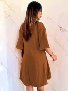 MULLET DRESS - Rust Brown - View 2