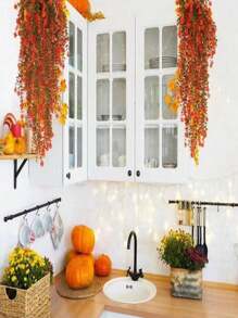 1 حزمة من الزهور الصناعية الواقعية، نباتات اصطناعية، مقاومة للأشعة فوق البنفسجية، ديكور DIY للمنزل والحديقة والطاولة وغرفة المعيشة والزفاف والحفلات الربيعية/الصيفية وأعياد الحب ، أعياد الحب ، هدية