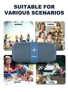 T&G Altavoz portátil inalámbrico compatible con mensajería transversal al aire libre TG667, altavoz pequeño y lindo reproductor de música, compatible con USB/tarjetF/radio FM, conecta teléfono móvil/tableta/TV, conexión dentro de 10 metros - Azul - Ver 6