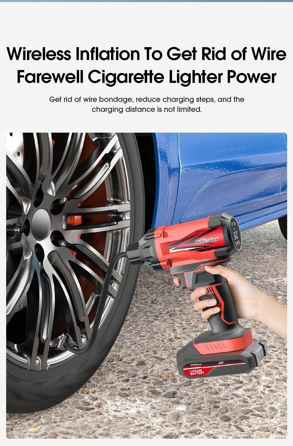 CARSUN CARSUN Tire Air Pump Car Portable Air Compressor For Tires