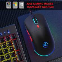 Chuột chơi game có dây HXSJ 3600 dpi, 6 nút, đèn nền RGB, thiết kế tiện dụng cho thể thao điện tử & văn phòng - màu đen - Xem 6
