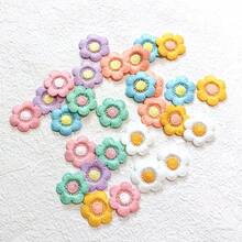 20 件网格 6 瓣花装饰 DIY 服装配件 - 藍色 - 查看 1