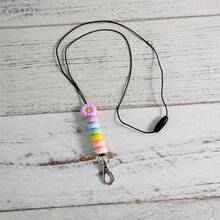 Multi-Style Abacus Bead Silicone ID Card Lanyard Neck Strap, EU & US Cross-Border New Arrival - Multicolor - View 4