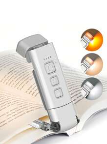 1 Đèn Đọc Sách LED Sạc USB, Đèn Đọc Sách Kẹp Di Động, Đèn Thẻ Mini - trắng - Xem 3