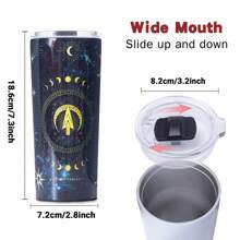 Sagittarius Zodiac Gifts For Women - 20oz Stainless Steel Coffee Tumbler, Insulated For Hot & Cold Drinks With Straw & Brush Birthday Gift For Sagittarius - Hand Wash Only - Yellow - View 3