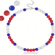 Conjunto de collar de béisbol con brillo para jugadores deportivos, collar de béisbol con cuentas de diamante ajustable para hombres y mujeres, regalo para eventos/fiestas deportivas - multicolor - Ver 9