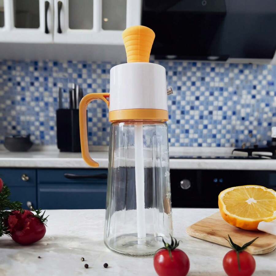 Oil Holder Bottle With Silicone Brush Dispenser - Màu vàng - Xem 1
