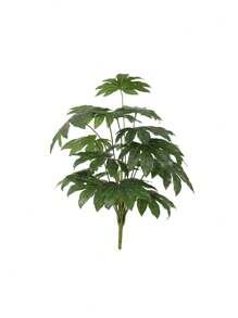 1pc, 23.6in/60cm, Artificial Tropical Plant, Artificial Indoor Outdoor Green Tropical Plant, Artificial Hawaiian Palm Green Leaves, 18-Fork Large Artificial Ruscus Leaves, Fake Plastic Green Sea Turtle Leaves, Tropical Artificial Palm Leaves, Large Size Plastic Palm Plant Leaves, Realistic Texture Leaf Home Garden Decor (Unassembled) (No Pot)