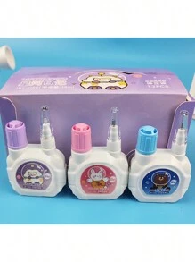 Líquido corrector para estudiantes, gran capacidad, se puede utilizar en ambos extremos, ingredientes seguros,19ml,estilos al azar - 3 pcs - Ver 7