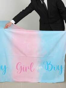 1pc Gender Reveal Party Supplies Wegwerptafelkleed Waterdichte Plastic Tafelhoezen Voor Jongen Of Meisje Gender Reveal Party, Babyshower En Verjaardagsfeest Decoraties Babyshower Familie Decoraties Geschenken