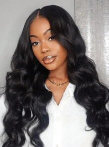 7"X5" Wavy Curly Lace Front Wig, Pre-Bleached, Pre-Plucked, Pre-Cut Lace Front Wig, Human Hair, No Glue Needed, Easy To Wear, Women's Human Hair Wig, Unice Hair - SNatural - View 4