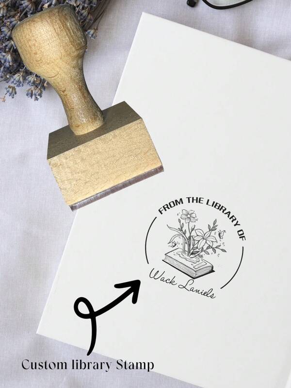 BOOK STAMP PERSONALIZED | Custom Library Stamp | Self-Inking Stamp | From The Library Of Stamp | Book Lover Gift | Christmas Gift Back To School,Back To School,School Supplies,Customized Stamps,Easy Comfort