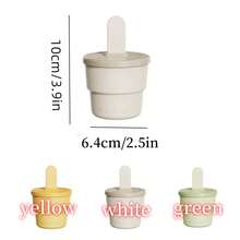 硅胶冰淇淋杯 - 可重复使用的甜点模具，自制甜点的理想选择，夏季和派对必备品 - 彩色 - 查看 11