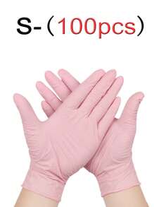 30/60/100 只/袋粉色、白色、蓝色、紫色、黑色一次性丁腈手套，非常适合厨房、洗碗、清洁、美容院、染发、酒店、防水、清洁、洗衣、以及水产养殖食品加工家庭清洁日常使用和 DIY 树脂制作工具，不含乳胶、无粉、厨房、浴室、家庭、家居用品