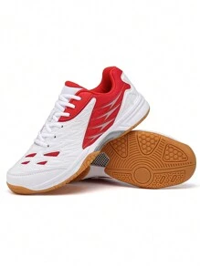 Tennis Shoes Lightweight Pickleball All Court Shoes Indoor Outdoor Badminton Sneaker With Arch Support Court Training  For Men, Women, And Students. Suitable For Badminton, Table Tennis, Tennis, And Other Sports - Đỏ - Xem 1