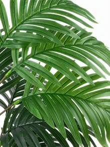 1pc, 23.6in/60cm, Artificial Tropical Plant, Artificial Indoor Outdoor Green Tropical Plant, Artificial Hawaiian Palm Green Leaves, 18-Fork Large Artificial Ruscus Leaves, Fake Plastic Green Sea Turtle Leaves, Tropical Artificial Palm Leaves, Large Size Plastic Palm Plant Leaves, Realistic Texture Leaf Home Garden Decor (Unassembled) (No Pot)