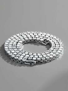 CVNANA 1 Stück 5 Mm Breite Tenniskette Im Europäischen Und Amerikanischen Stil Mit Strass-inlay Für Männer Und Frauen