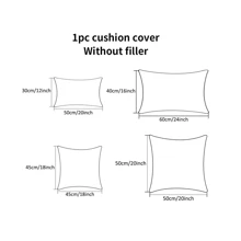 1 件仿兔毛装饰枕套，毛绒天鹅绒方形靠垫套，适用于沙发、客厅装饰（无枕芯） - 彩色 - 查看 3