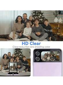 2 Pieces Ultra Clear Tempered Screen Protector Compatible With Samsung Galaxy Z Flip 5/4/3 5G - Anti-Scratch, Camera Lens Film, Soft, HD Clear, Small Back Screen Protection - Compatible With Flip3/ Flip Model 4/5, ZFlip3/ 4/5/ Flip6 Gift For Birthday, Family, Friends Tempered Glass, Phone Screen Protector, Phone Accessories
