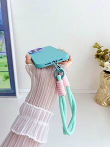 Phone Charm 液体纯色 TPU 三合一手机保护壳,带腕带,兼容 iPhone - 薄荷藍 - 查看 6