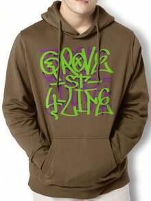 Grove ST Print SA Jacket Sweatshirt Kangaroo GPJ1 - Rust Brown - View 1