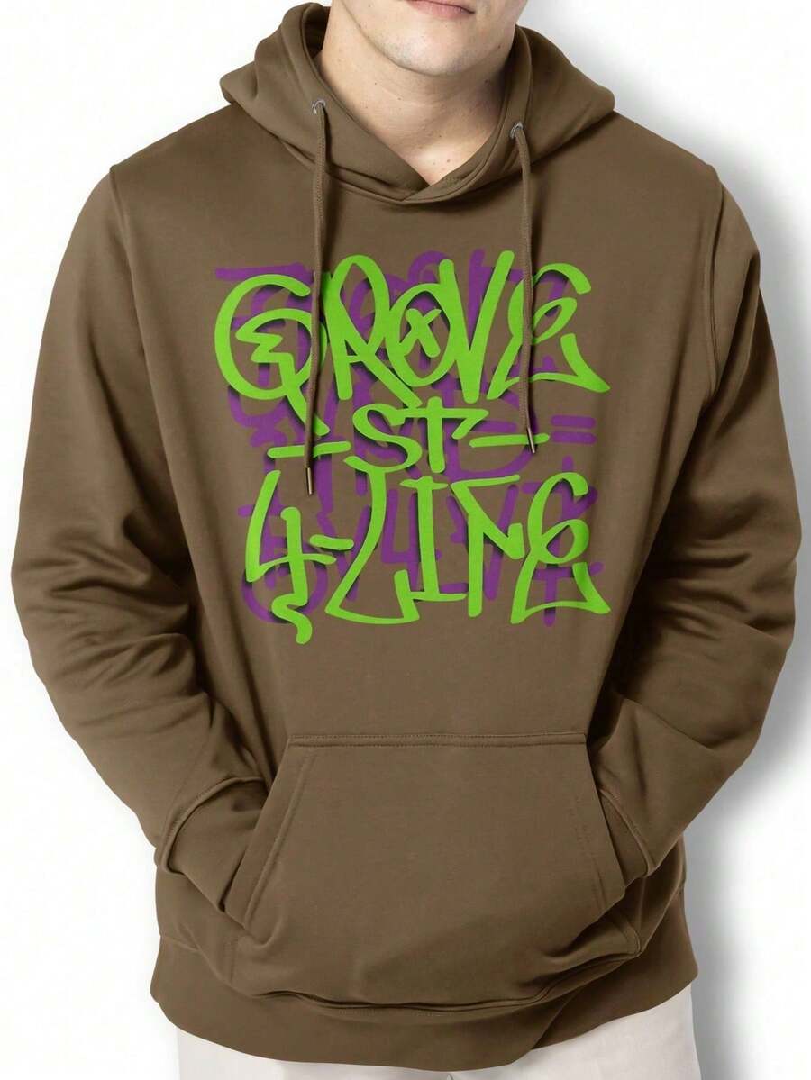 Grove ST Print SA Jacket Sweatshirt Kangaroo GPJ1 - Rust Brown - View 1