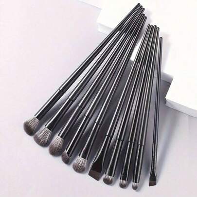 10pcs Soft Eyeshadow Brush Set, Eye Makeup Blending Crease Angled Eyeliner Detail Small Makeup Brushes, Eyebrow Brush, Eyeshadow Brush, Brush,Giveaways