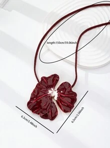 1件珐琅花卉项链，女士款，情人节、母亲节礼物