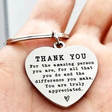 1 件，感谢礼物，感谢礼物，心形纪念钥匙扣，钥匙装饰，圣诞礼物，圣诞节