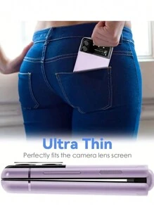 2 Pieces Ultra Clear Tempered Screen Protector Compatible With Samsung Galaxy Z Flip 5/4/3 5G - Anti-Scratch, Camera Lens Film, Soft, HD Clear, Small Back Screen Protection - Compatible With Flip3/ Flip Model 4/5, ZFlip3/ 4/5/ Flip6 Gift For Birthday, Family, Friends Tempered Glass, Phone Screen Protector, Phone Accessories