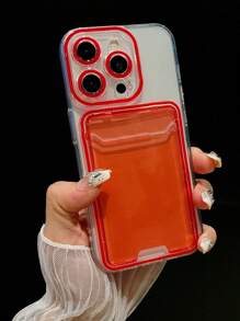 Hộp đựng điện thoại chống rơi đựng thẻ 2 trong 1 Jelly Tương thích với iPhone - Đỏ - Xem 11
