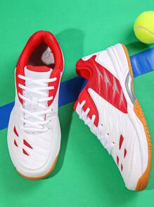 Tennis Shoes Lightweight Pickleball All Court Shoes Indoor Outdoor Badminton Sneaker With Arch Support Court Training  For Men, Women, And Students. Suitable For Badminton, Table Tennis, Tennis, And Other Sports - Đỏ - Xem 7