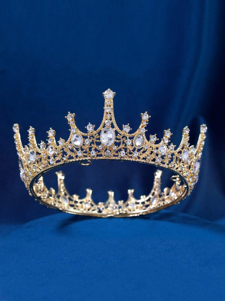 ラインストーンの王冠髪飾り、優雅な花嫁の王冠、結婚式、ロイヤル