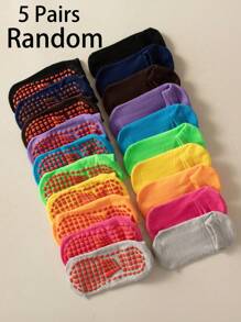 10 đôi tất thể thao trẻ em, tất chấm bi chống trượt, tất đi trong nhà thoáng khí thoải mái, thích hợp cho cuộc sống hàng ngày/quà tặng ngày lễ/trở lại trường, màu sắc và kiểu dáng ngẫu nhiên - Nhiều màu - Xem 13