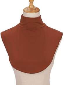 1 件假领上衣，纯色，女士配饰可拆卸领口围巾 - 彩色 - 查看 13