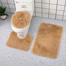 3pcs Bathroom Carpet Set With 3pcs Shower Mat, U-Shaped Toilet Mat And Super Absorbent Ultra-Fine Fiber Plush Bath Mat, Slip Resistant, Machine Washable, Fluffy Bath Rug Home Bathroom Decor Outdoor Rug Door Mat Fall Decor Bathroom Accessories Back To School Entryway Decor - Multicolor - View 20