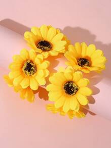 2pcs Daisy Flower Hair Ties For Girls, Daily Decoration - Multicolor - View 16