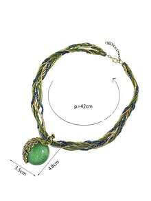 1 chiếc vòng cổ ngọc trai Boho, dây chuyền áo len cổ điển dành cho nữ có mặt dây chuyền hình con công, thích hợp để đeo hàng ngày và dự tiệc - nhiều màu - Xem 3