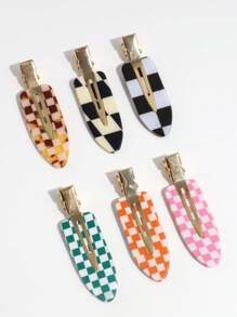 6 chiếc Kẹp tóc hình giọt nước thời trang đơn giản thanh lịch dành cho nữ, sử dụng hàng ngày - Nhiều màu - Xem 2