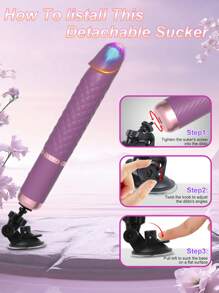 Vibrador con dildo con movimiento de embestida, control por aplicación, estimulador vaginal y de punto G, masajeador automático ascendente y descendente, retráctil, juguete sexual para adultos mujeres