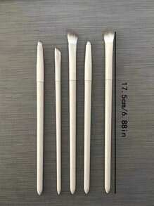 5pcs Powder, Blush And Detail Makeup Brushes Set