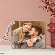 1pc Custom Photo Keychain, Custom Engraved Photo Keychain, Personalized Photo Keychain, Custom Keychain With Photo And Name, Custom Acrylic Keychain, Mother's Day Gift, Father's Day Gift, Anniversary Gift, Valentine Gift, Birthday Gift, Wedding Gift, Best Friend Gift, Gift For Mom/Dad, Gift For Girlfriend/Boyfriend Valentines