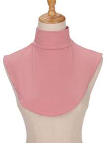 1 件假领上衣，纯色，女士配饰可拆卸领口围巾 - 彩色 - 查看 3