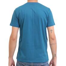 100% Cotton Men's T-Shirt Launch With Print "The Holy Cross Be My Light." In Front Of Unisex High Resolution - 查看 3