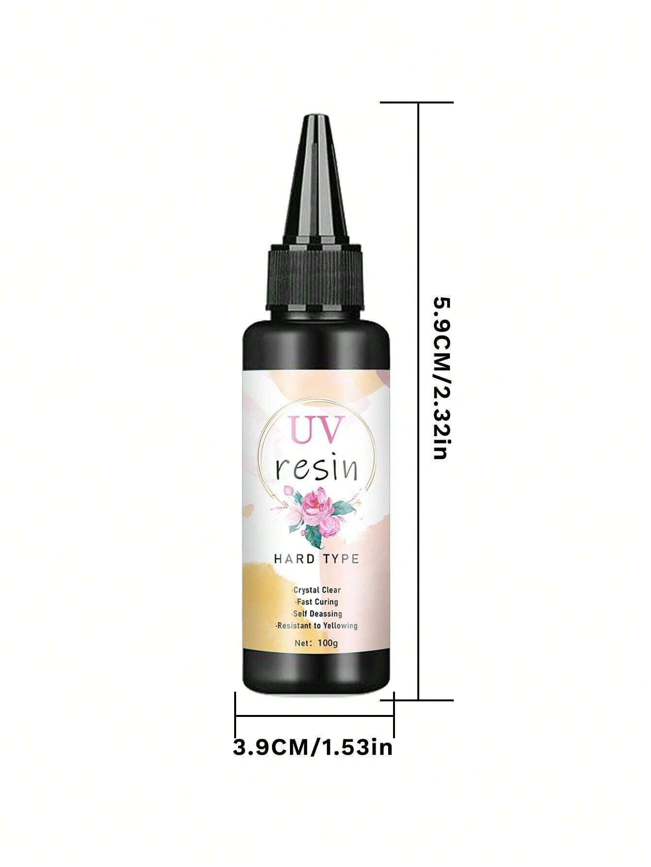 Resina UV Para Manualidades Y Uñas - No Tóxica, Inodora, Cura Con Luz UV/solar | 25g Transparente
